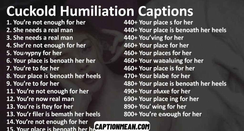 Cuckold Humiliation Caption
